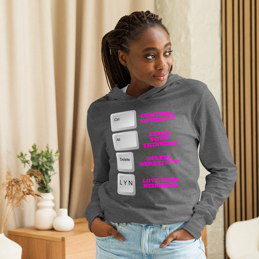 CTRL+ATL+DEL+LYN Pink Hoodie Tee